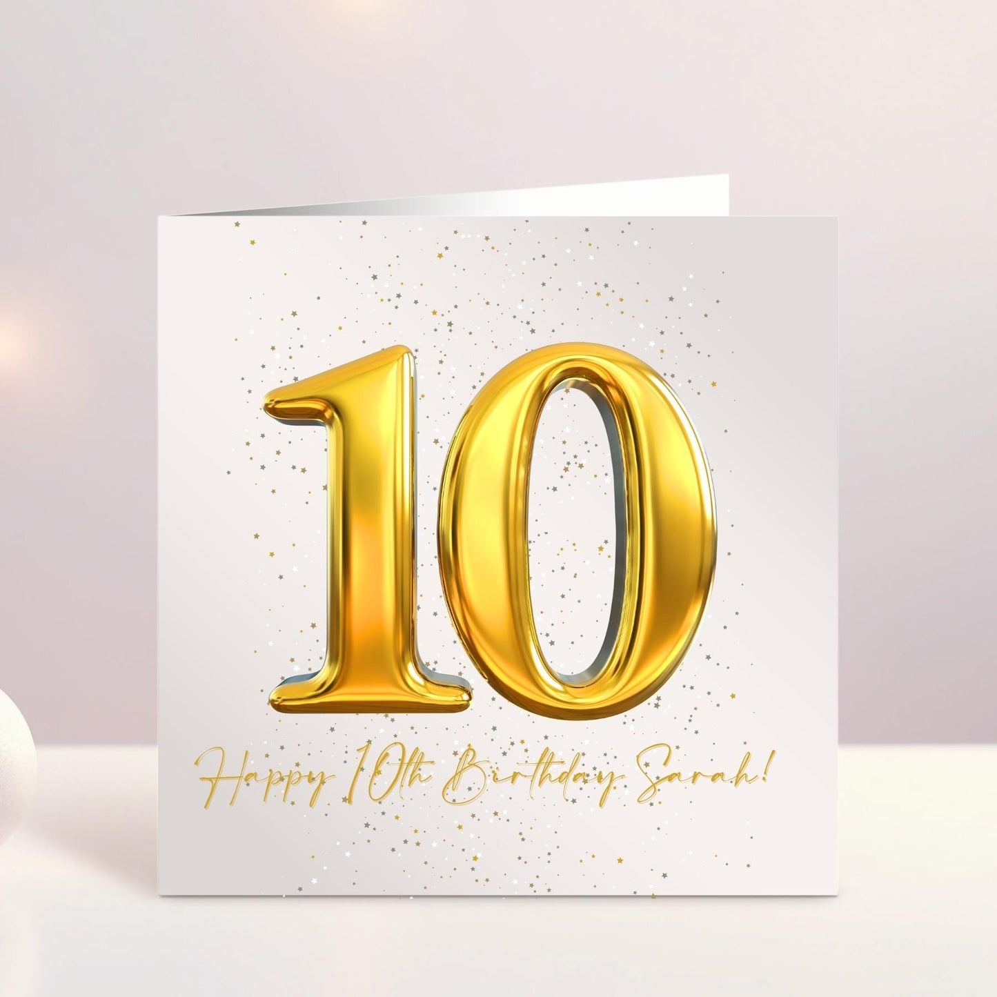 Personalised Birthday Card, Name and Number Birthday Card, 10th Birthday, 21st, 30th, Simple Birthday Card, Custom Name, Ireland, Irish