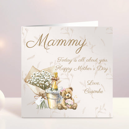 Personalised Mother's Day Card, Happy Mother's Day Mammy, Mummy, Mommy, Baby's First Mother's Day, Heart, Custom Card, Ireland, Irish