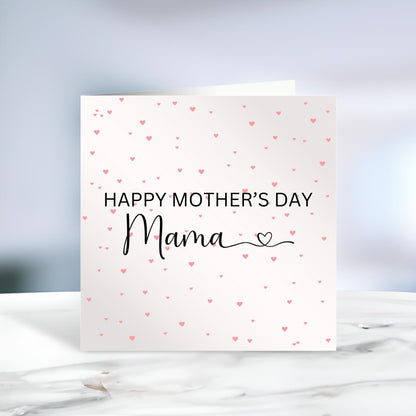 Personalised Mother's Day Card, Happy Mother's Day Mammy, Mummy, Mommy, Baby's First Mother's Day, Heart, Custom Card, Ireland, Irish