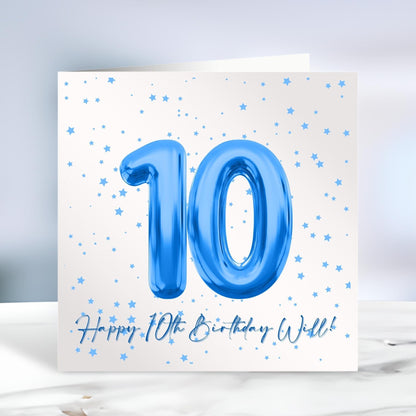 Personalised Birthday Card, Name and Number Birthday Card, 10th Birthday, 21st, 30th, Simple Birthday Card, Custom Name, Ireland, Irish