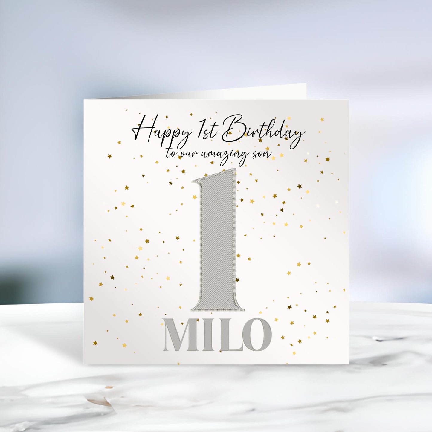Personalised Number Birthday Card, Custom Text, Birthday Card For Daughter, Niece, Grandson, Son, Nephew, Neutral Card, Ireland, Irish