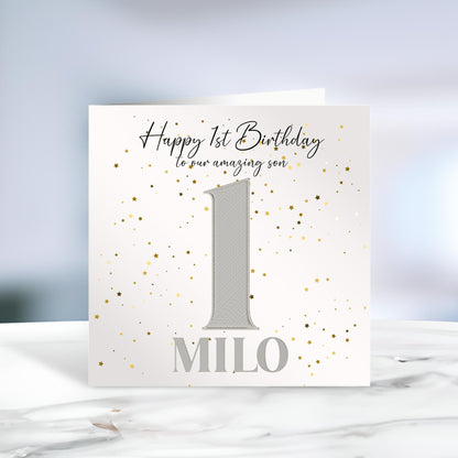Personalised Number Birthday Card, Custom Text, Birthday Card For Daughter, Niece, Grandson, Son, Nephew, Neutral Card, Ireland, Irish