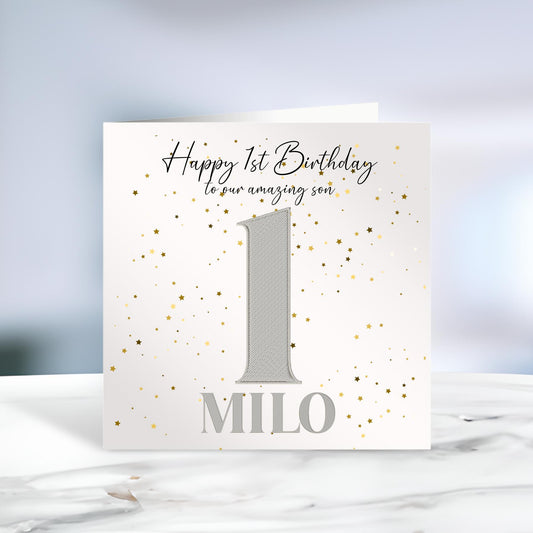 Personalised Number Birthday Card, Custom Text, Birthday Card For Daughter, Niece, Grandson, Son, Nephew, Neutral Card, Ireland, Irish