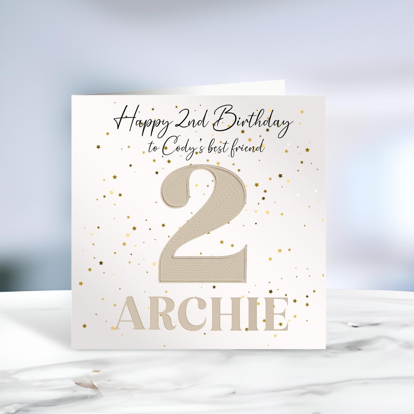 Personalised Number Birthday Card, Custom Text, Birthday Card For Daughter, Niece, Grandson, Son, Nephew, Neutral Card, Ireland, Irish