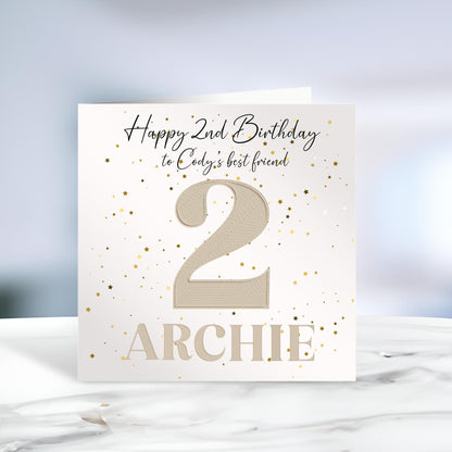 Personalised Number Birthday Card, Custom Text, Birthday Card For Daughter, Niece, Grandson, Son, Nephew, Neutral Card, Ireland, Irish
