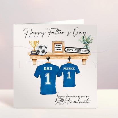 Personalised Football Shirts Father's Day Card