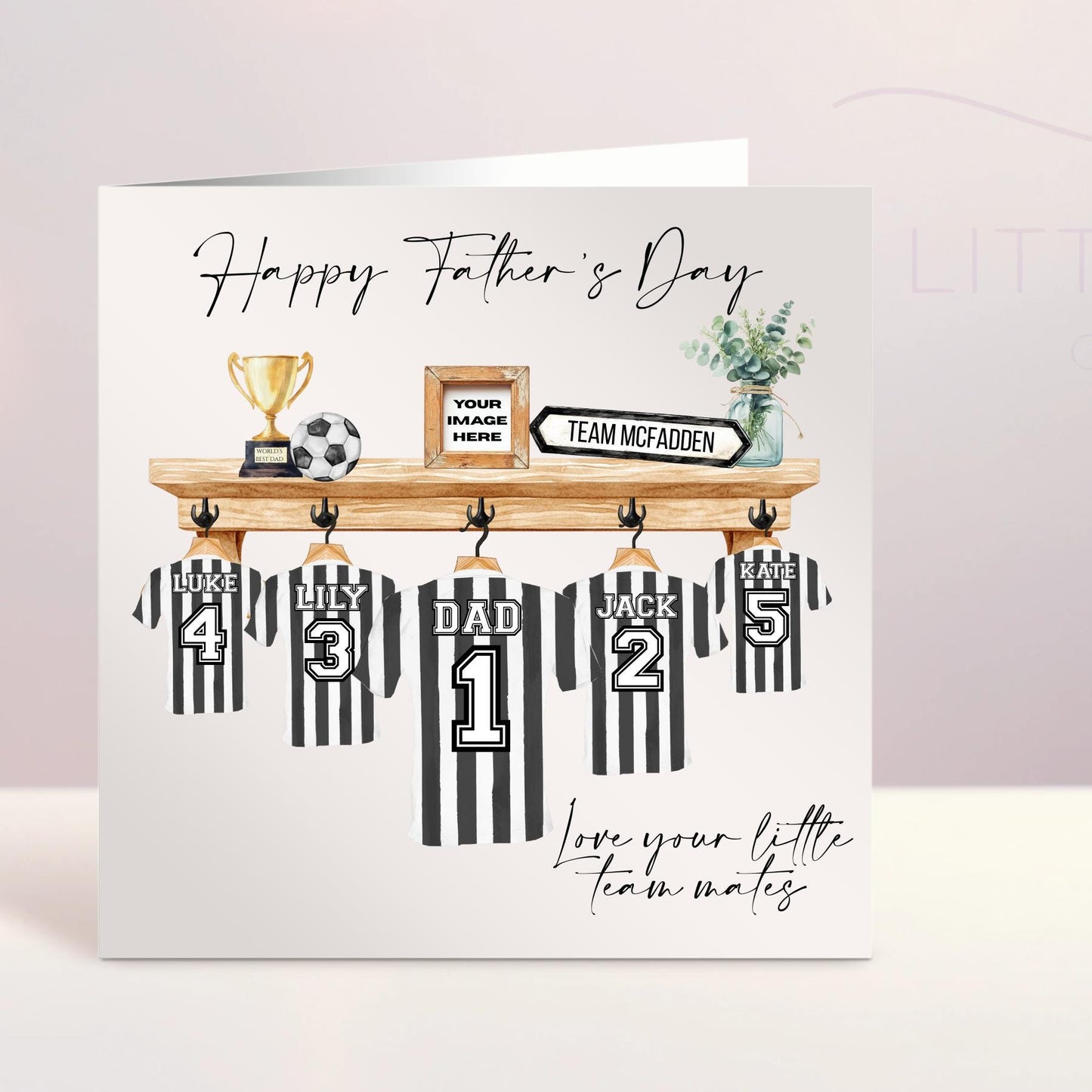 Personalised Father's Day Card, Custom Football Shirts