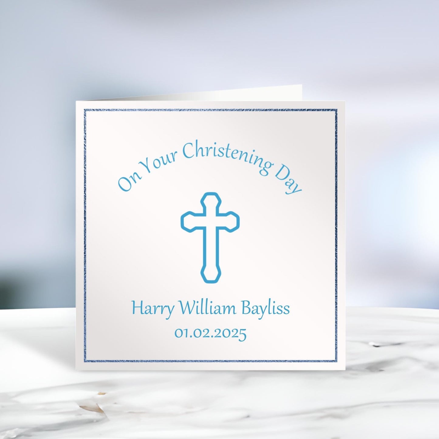 Personalised Christening Card, Baptism, Godson, Goddaughter, Godmother, Godfather, Custom Card, Baby Card, Any Text, Ireland, Irish