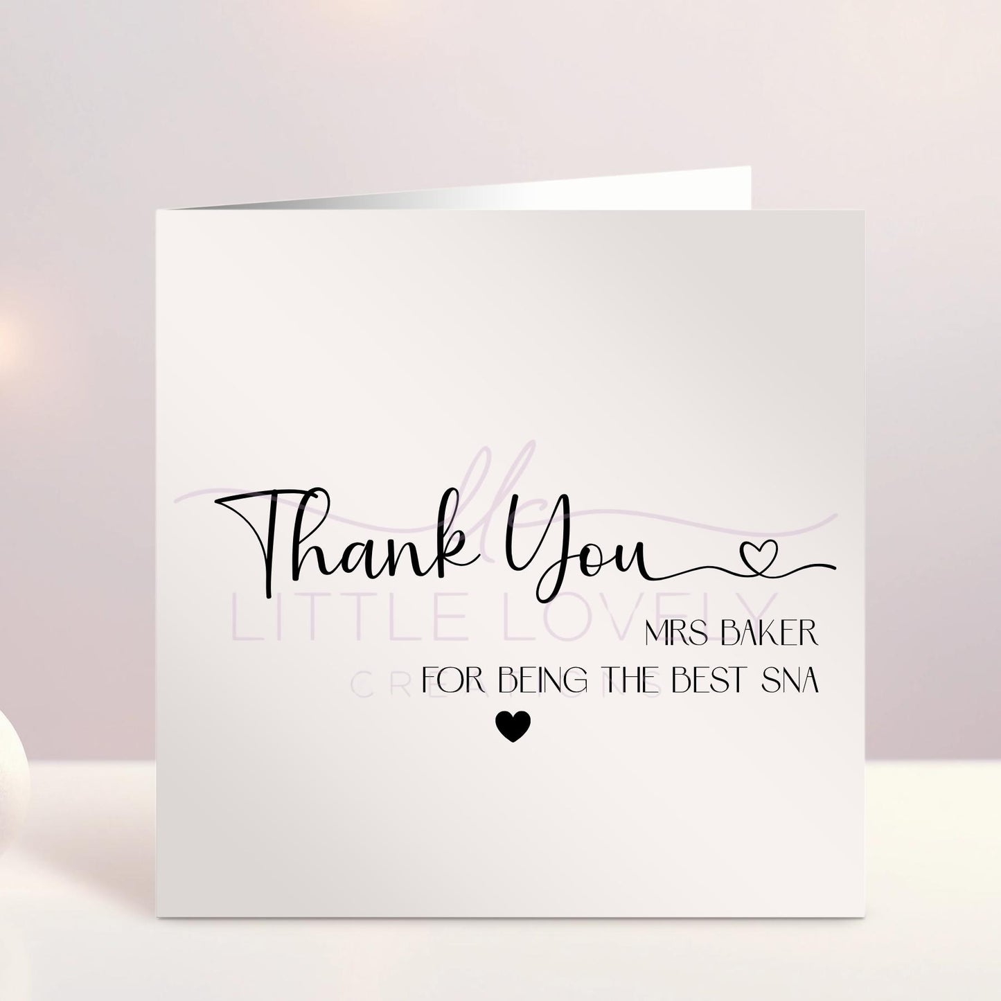 Personalised Thank You Teacher Card, SNA Card, Thanks Parents, Custom Card, Card For Mum And Dad, Wedding Thank You Card, Ireland, Irish