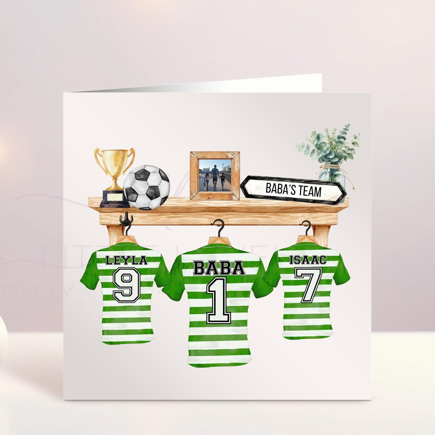 Personalised Father's Day Card, Custom Football Shirts