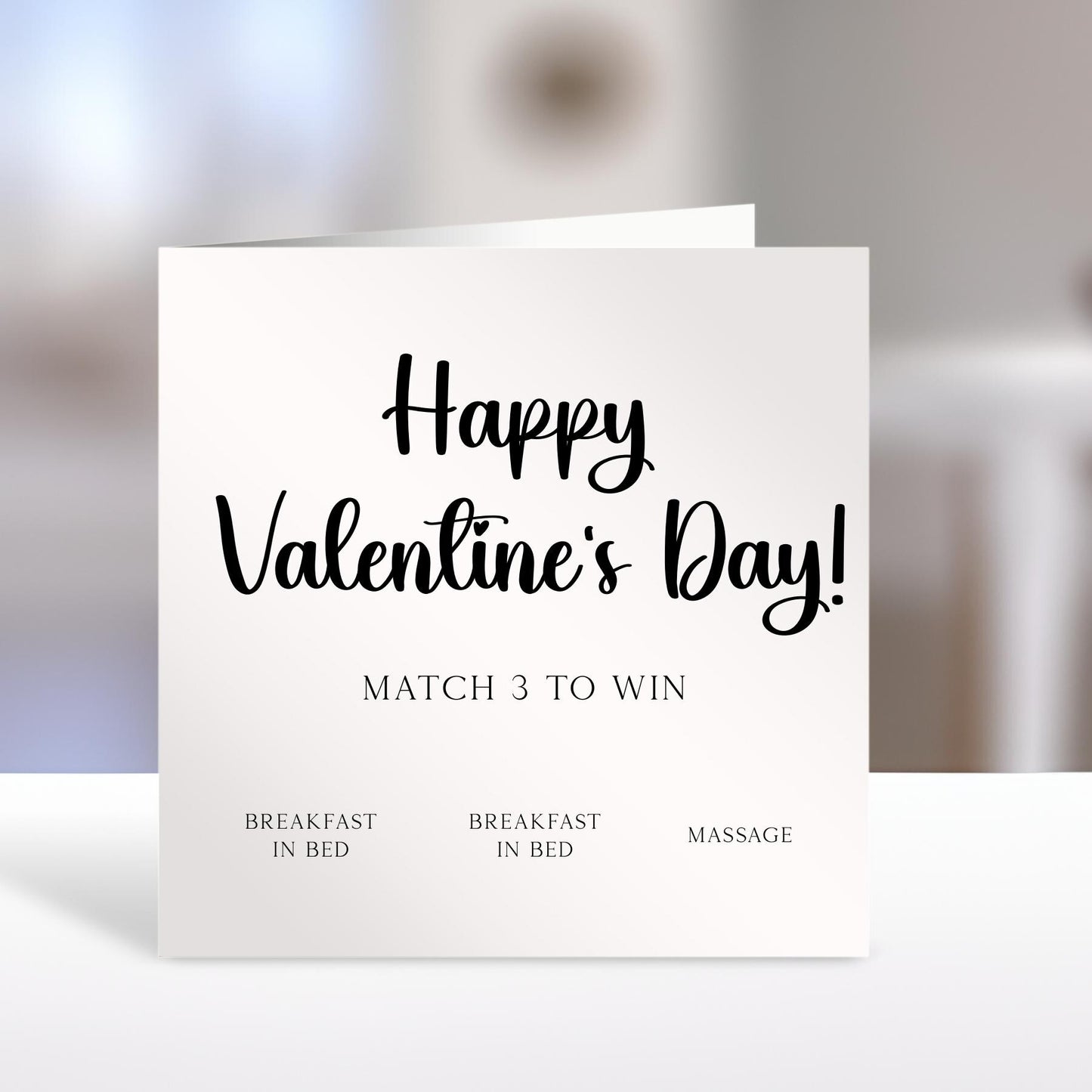 Personalised Valentines Day Scratchcard, Custom Match and Win, Boyfriend, Girlfriend Card, Husband, Wife, Ireland, Irish