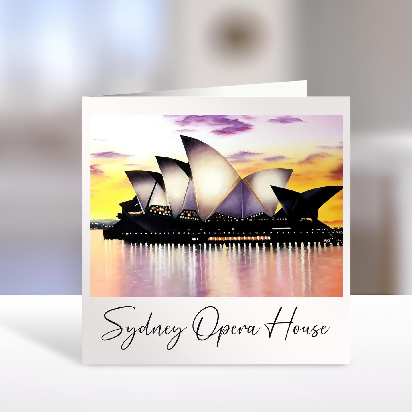 Sydney Opera House Original Illustration Card, Australian Landmark Greeting