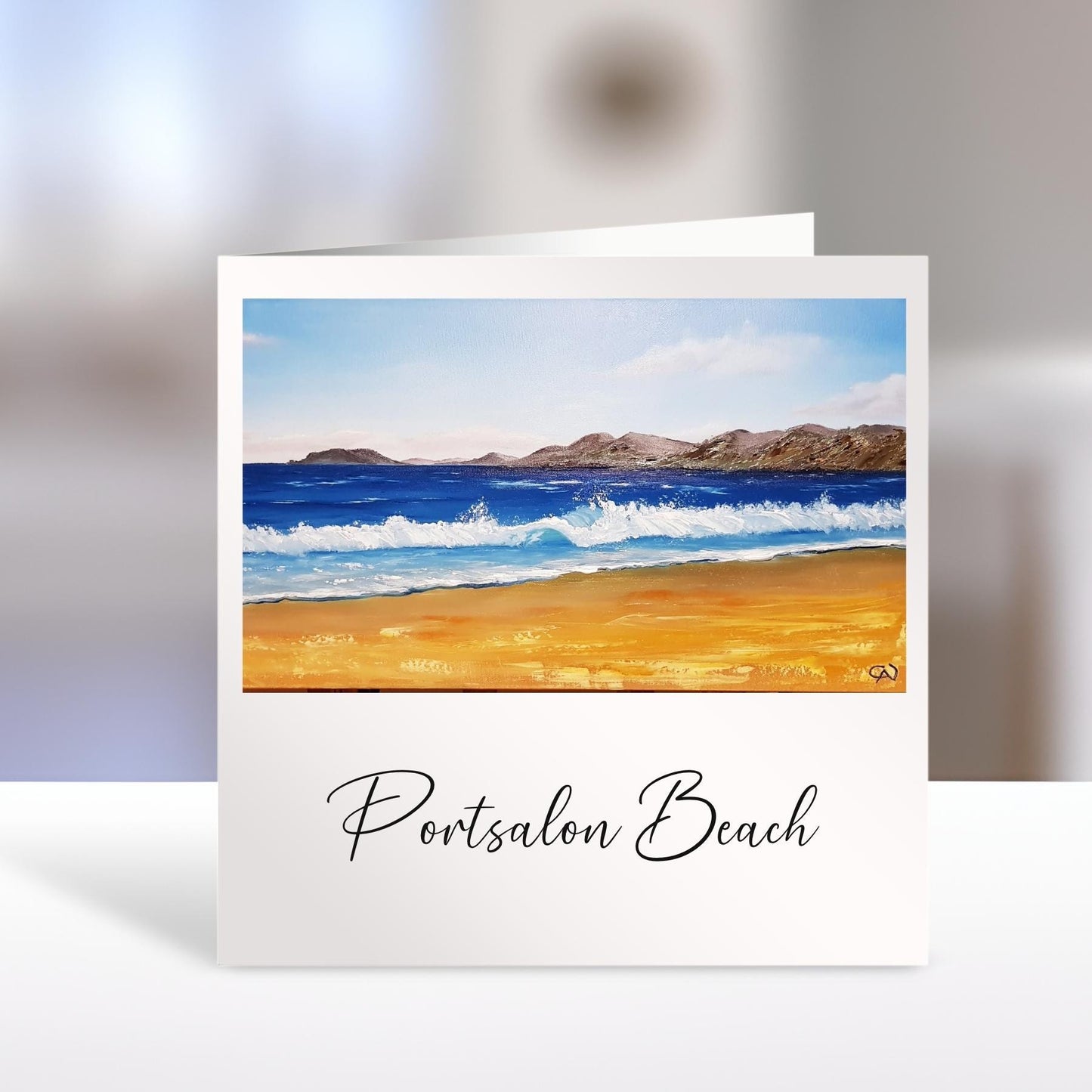 Portsalon Beach Greeting Card, Donegal Ireland Landscape Art