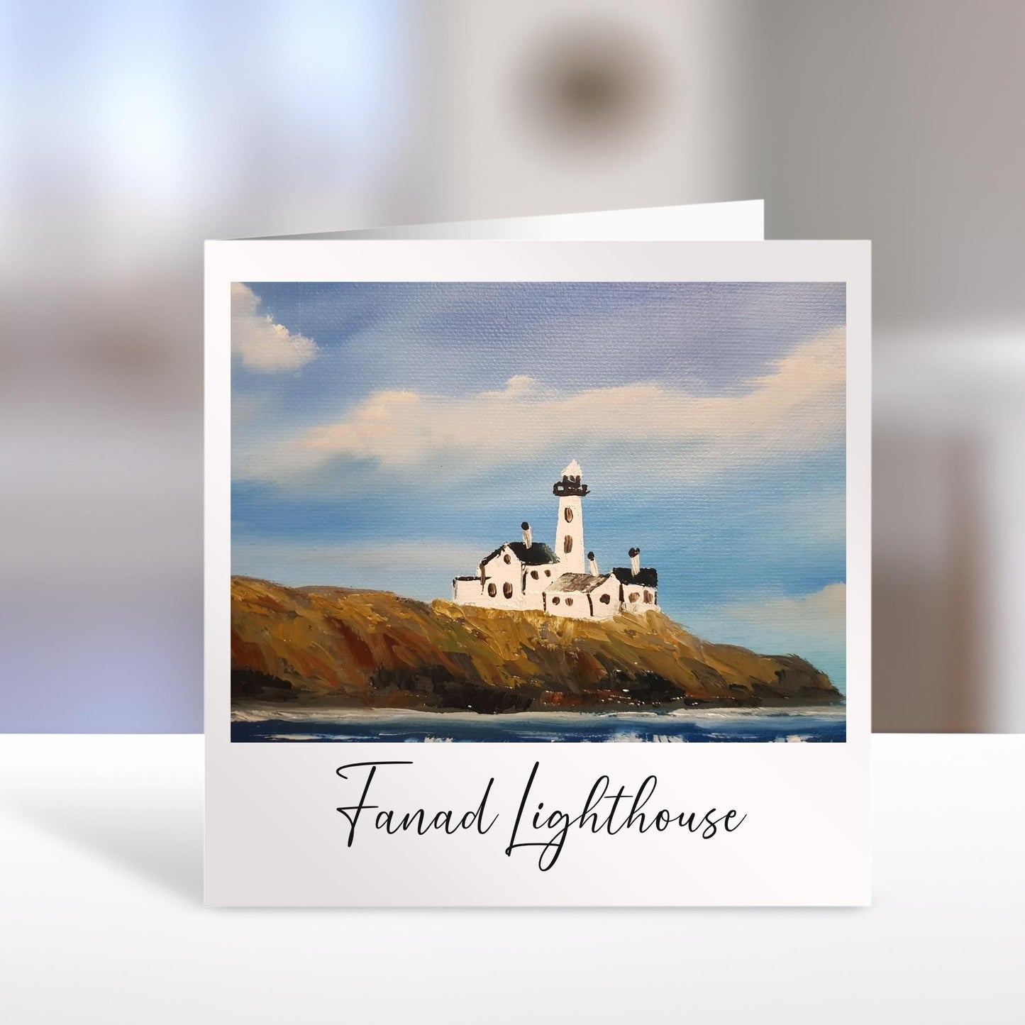 Fanad Lighthouse Greeting Card, Original Illustration Card, County Donegal