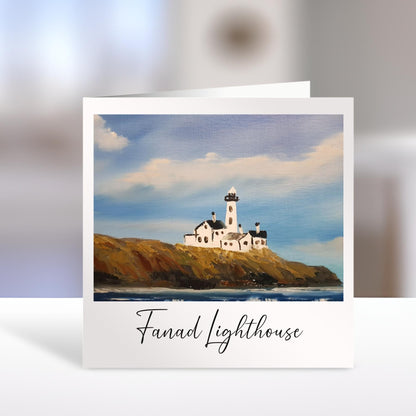 Fanad Lighthouse Greeting Card, Original Illustration Card, County Donegal