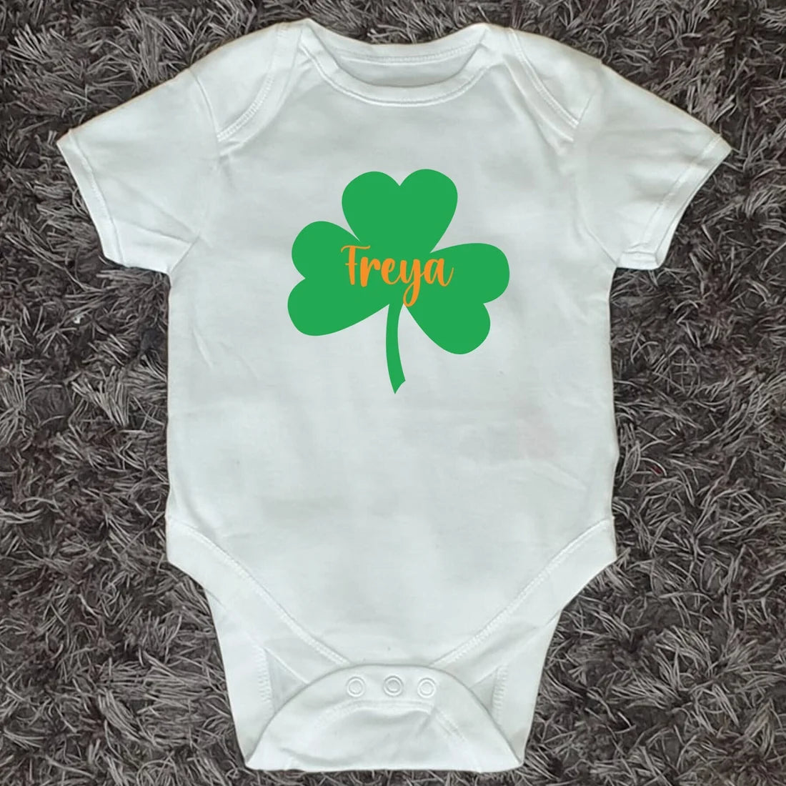 Personalised Shamrock Baby Vest - Irish Baby Gift