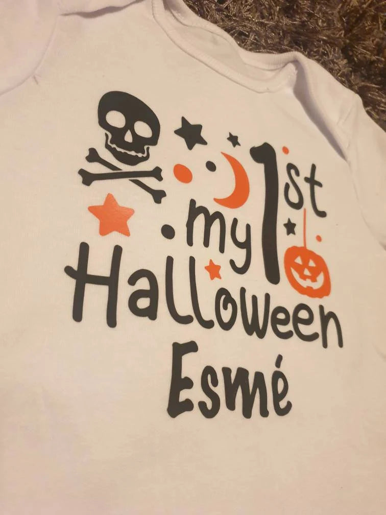 Personalised 1st Halloween Baby Vest