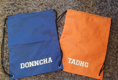 Perosalsed Kids Drawstring Bag With Name, PE Bag/Sports Bag