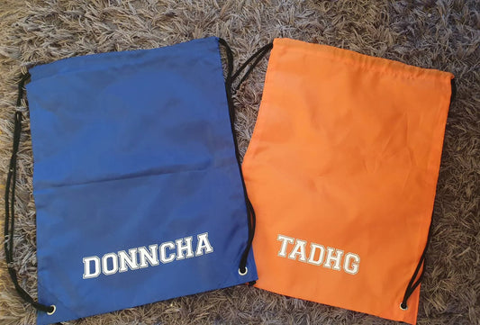 Perosalsed Kids Drawstring Bag With Name, PE Bag/Sports Bag