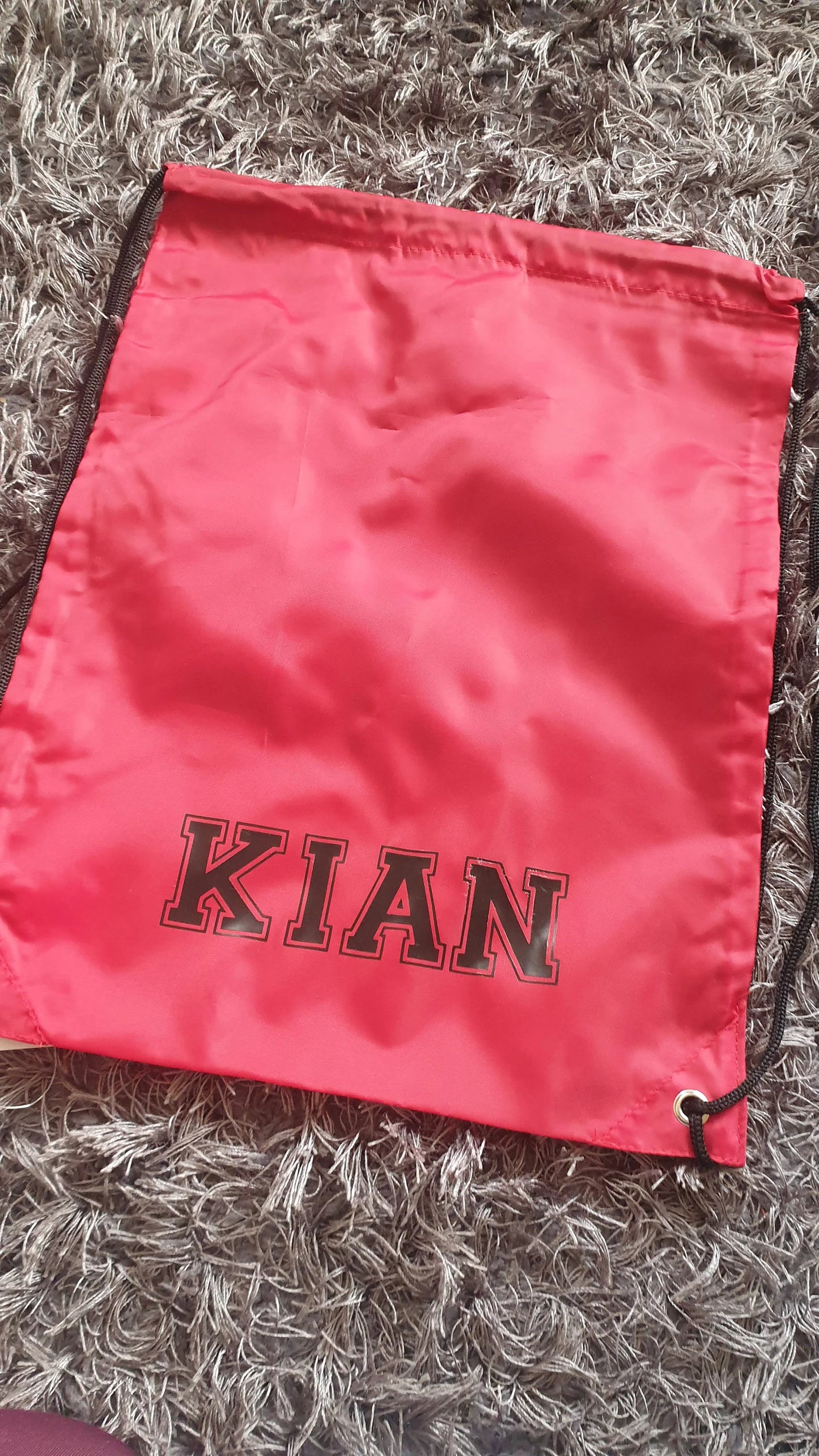 Perosalsed Kids Drawstring Bag With Name, PE Bag/Sports Bag
