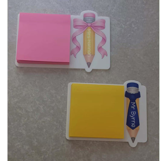Personalised Post It Note Holder - Teacher Gift