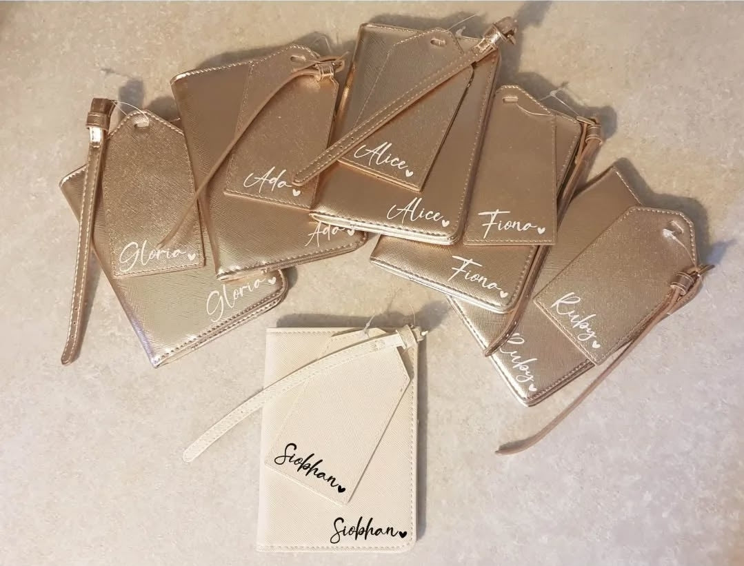 Personalised Passport Cover & Luggage Tag - PU Leather