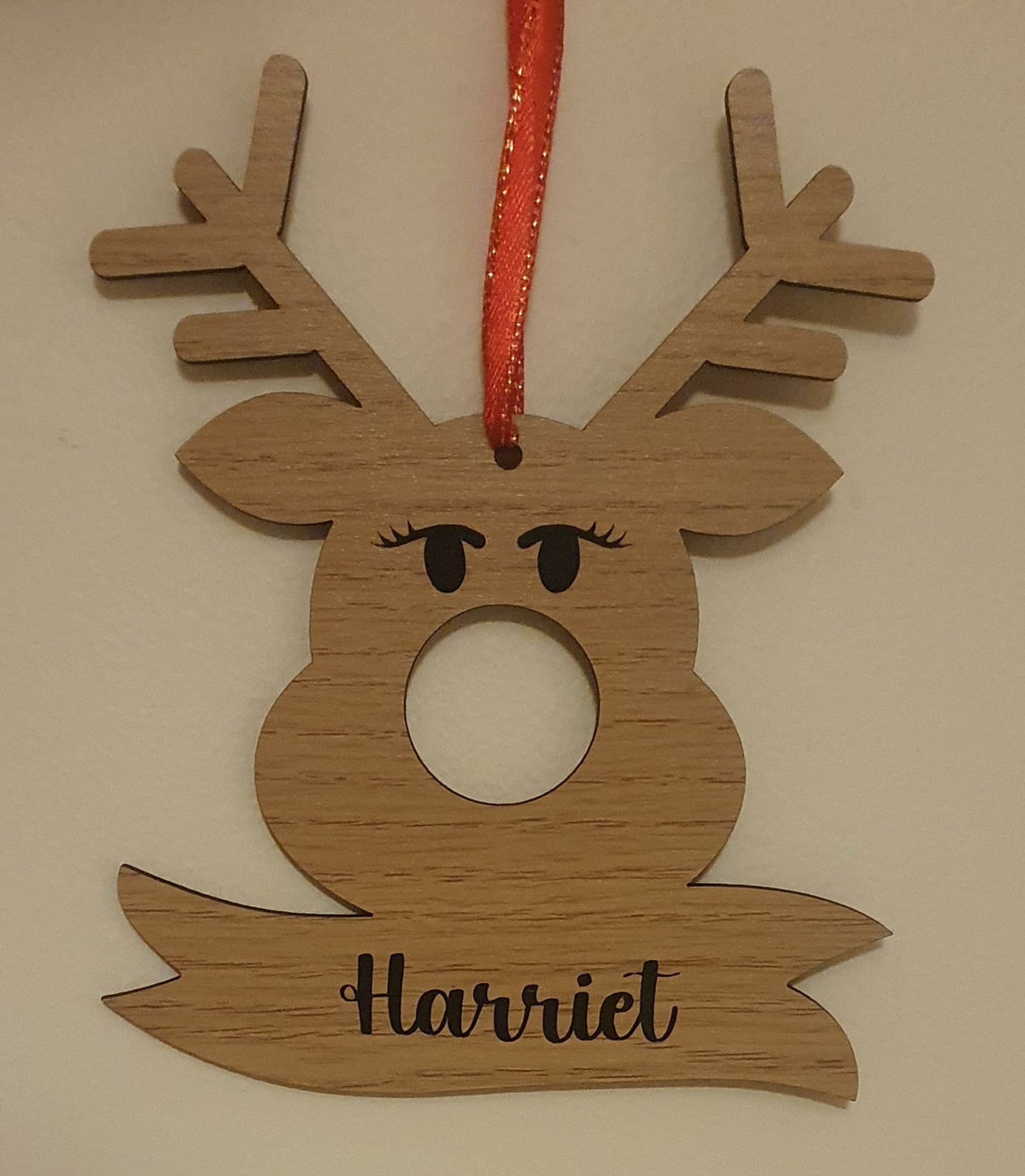 Personalised Reindeer Chocolate Holder Decoration