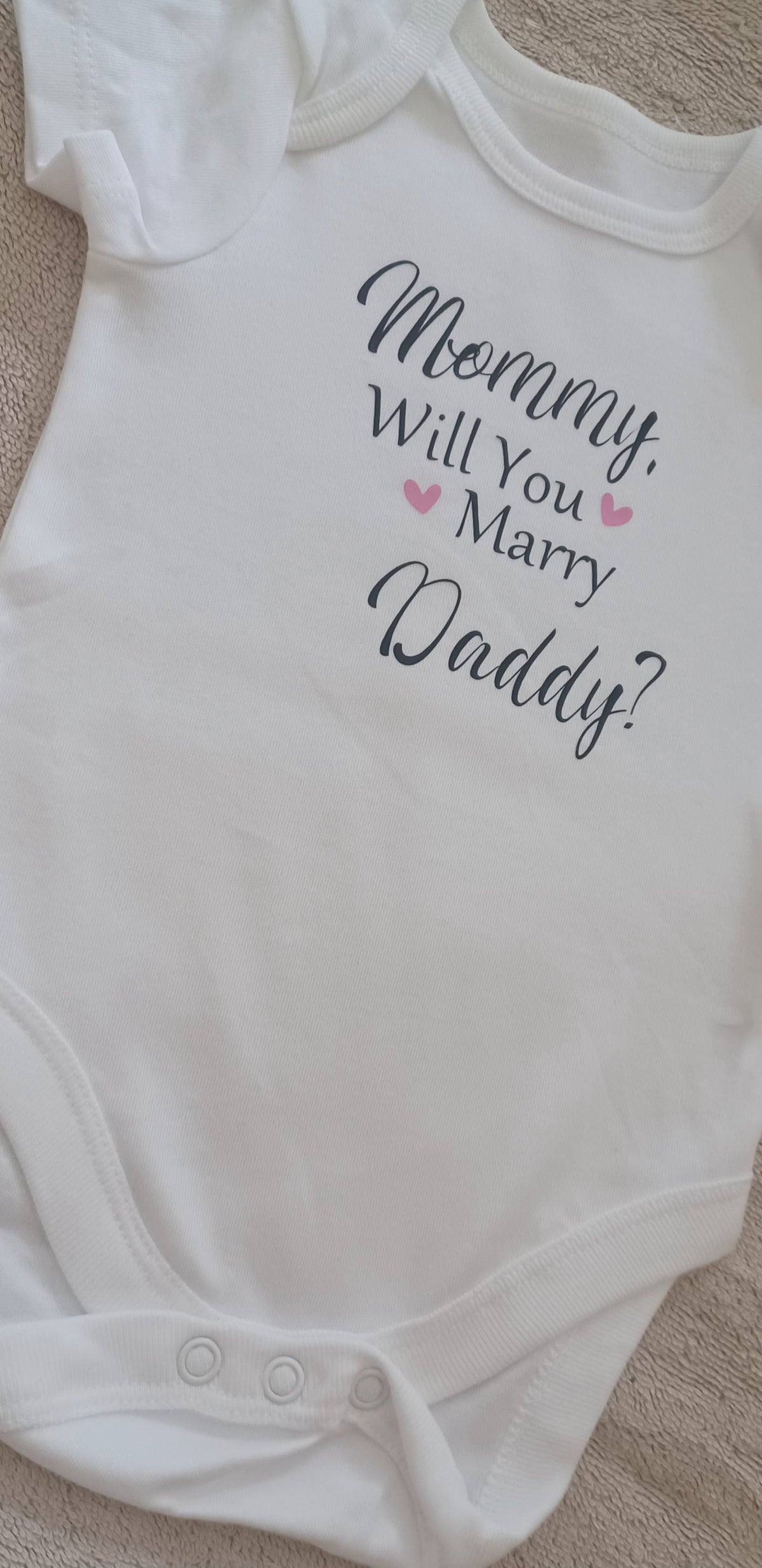 Personalised Mummy Will You Marry Daddy Baby Vest