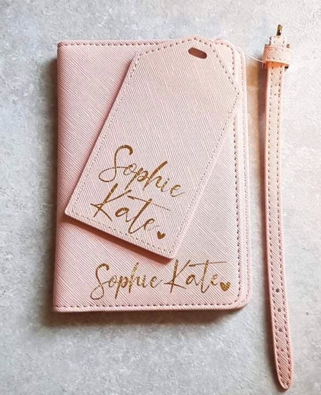Personalised Passport Cover & Luggage Tag - PU Leather