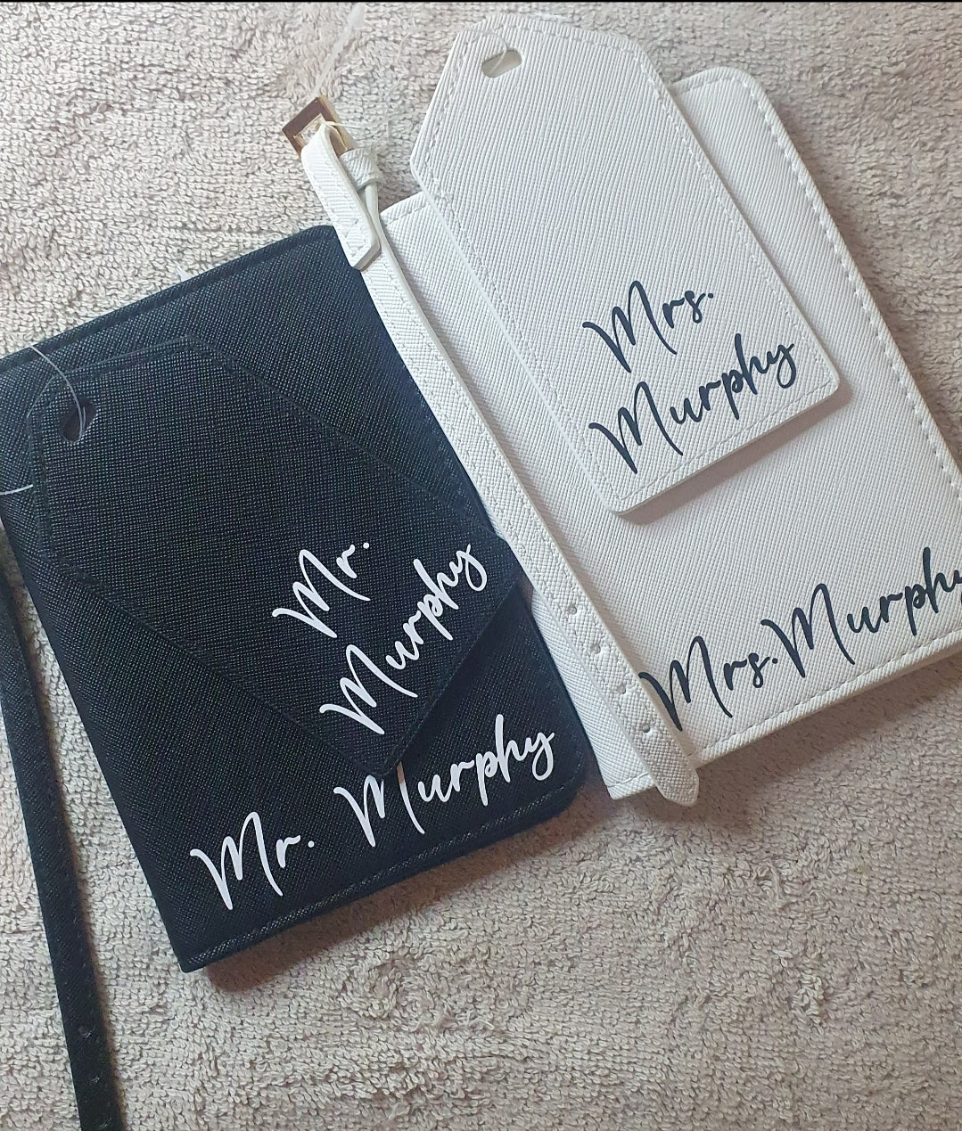 Personalised Passport Cover Set of 2 - Honeymoon & Couples