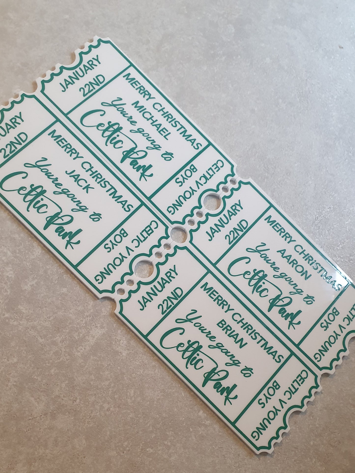 Personalised Acrylic Gift Ticket - Concert, Holiday & Experience Reveal