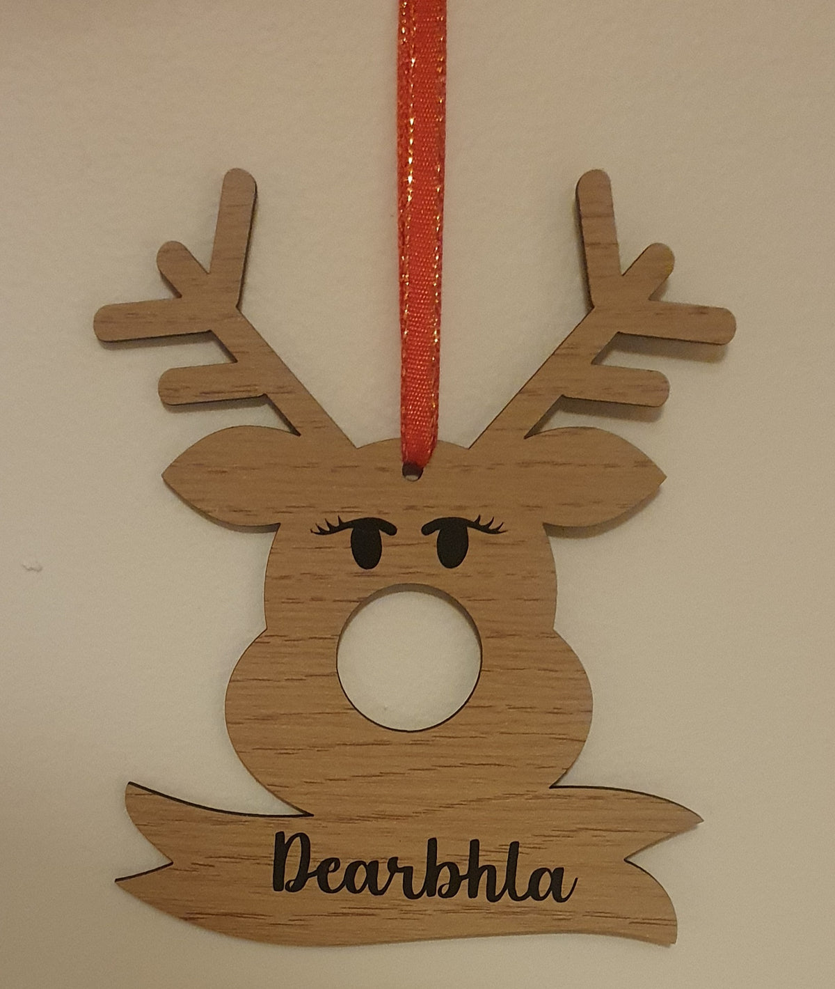 Personalised Reindeer Chocolate Holder Decoration