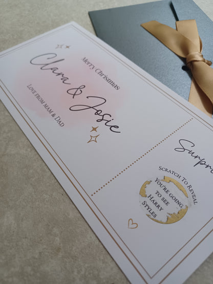Personalised Scratch Reveal Ticket