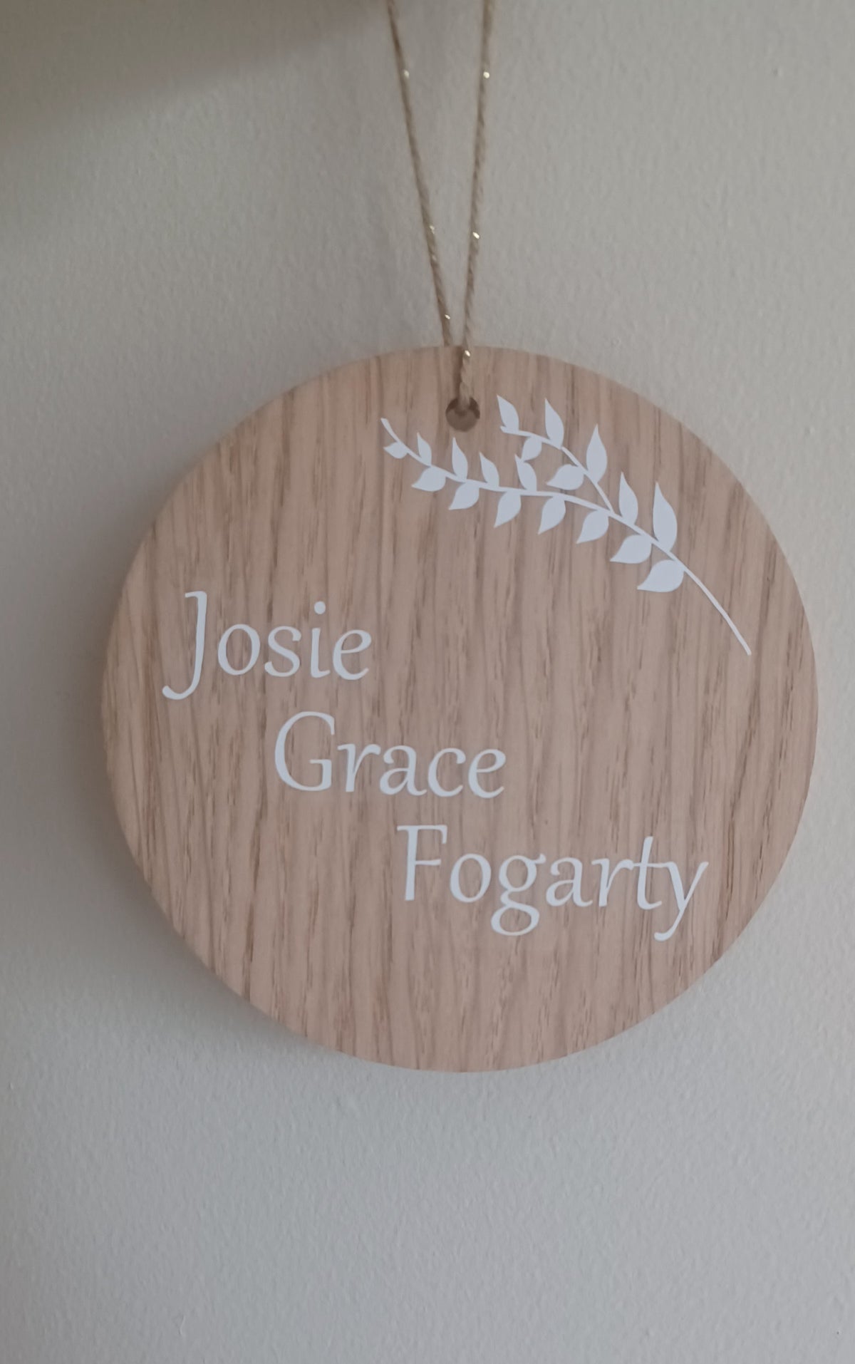 Personalised Baby Name Announcement Disc | Ireland