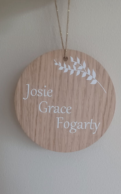 Personalised Baby Name Announcement Disc | Ireland