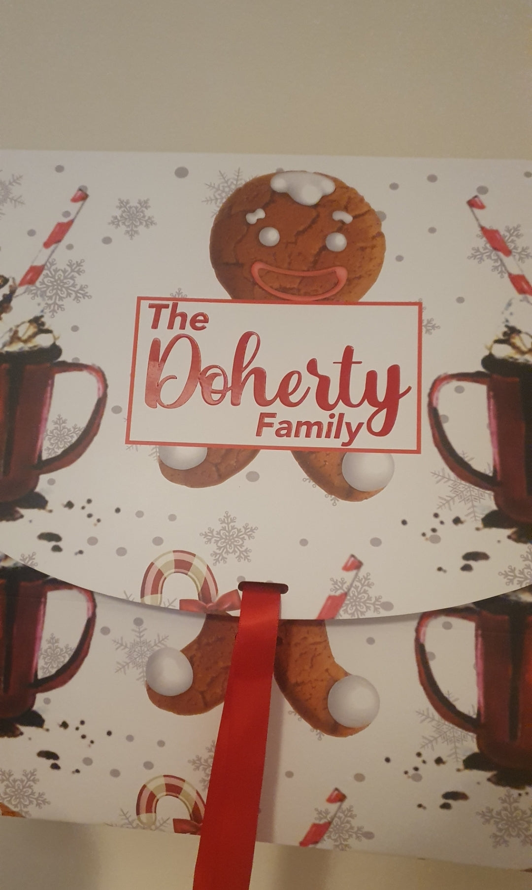 Personalised Gingerbread Christmas Gift Box - Small or Large Christmas Eve Treat Box