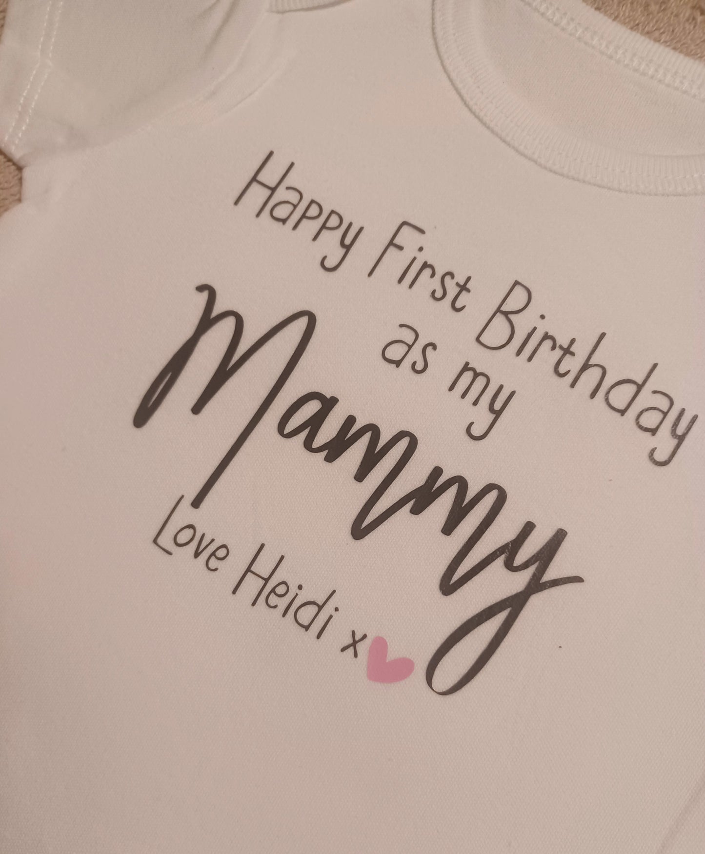 Personalised First Birthday As My Daddy Baby Vest