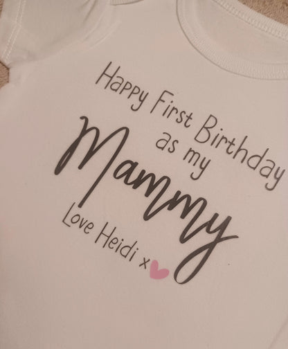 Personalised First Birthday As My Daddy Baby Vest