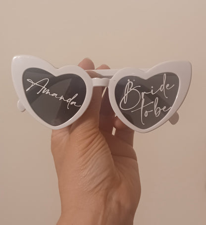 Wedding Sunglasses Personalised, Heart Sunglasses, Mr and Mrs Sun Glasses, Hen Party Prop, Bridesmaids Gift, Wedding Favours, Ireland, Irish