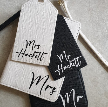 Personalised Passport Cover Set of 2 - Honeymoon & Couples