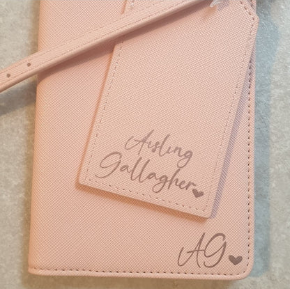 Personalised Passport Cover & Luggage Tag - PU Leather