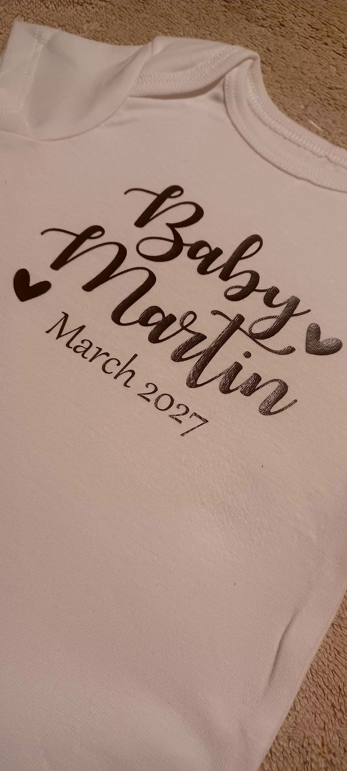 Personalised Pregnancy Announcement - Hearts