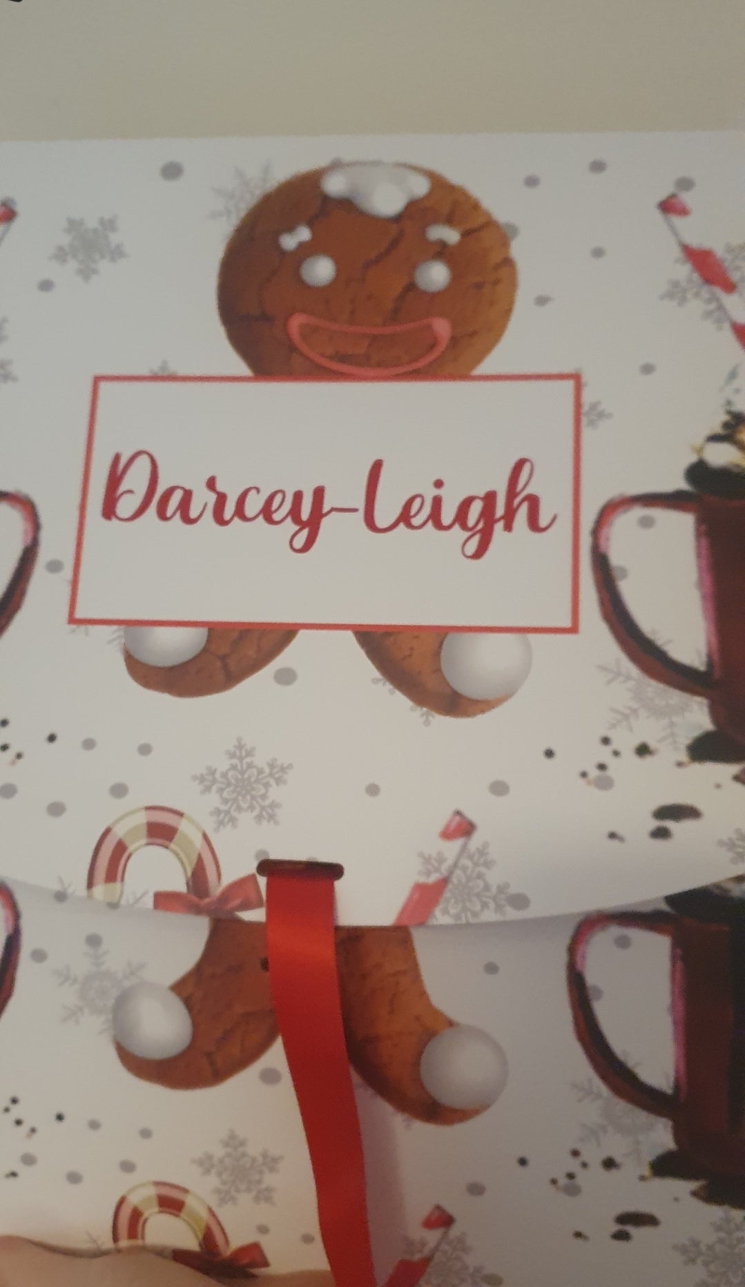 Personalised Gingerbread Christmas Gift Box - Small or Large Christmas Eve Treat Box