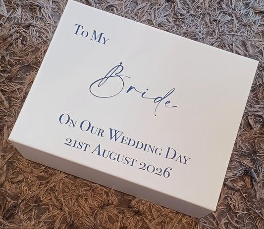 Personalised Gift Box, Magnetic Giftbox, To My Groom, To My Bride, Bridal Gift, Bride And Groom, Wedding Keepsake, Custom Name, Ireland