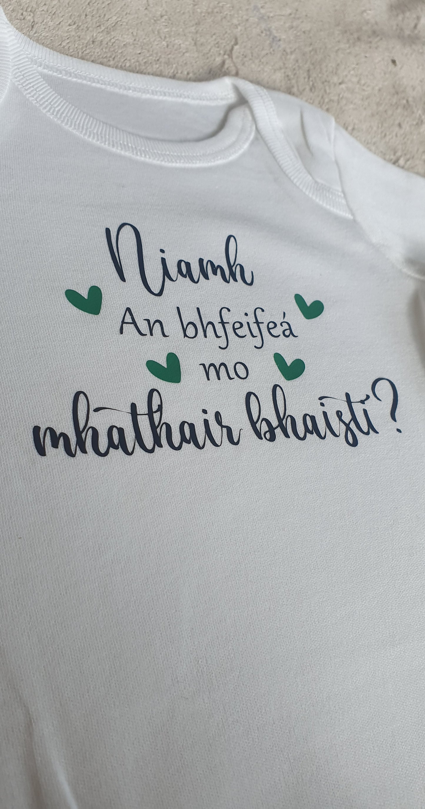 Will You Be My Godmother Baby Vest As Gaelige