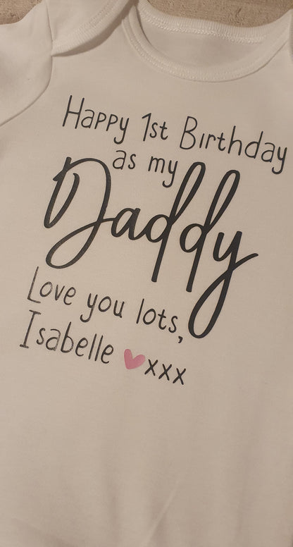 First Birthday As My Mummy Baby Vest