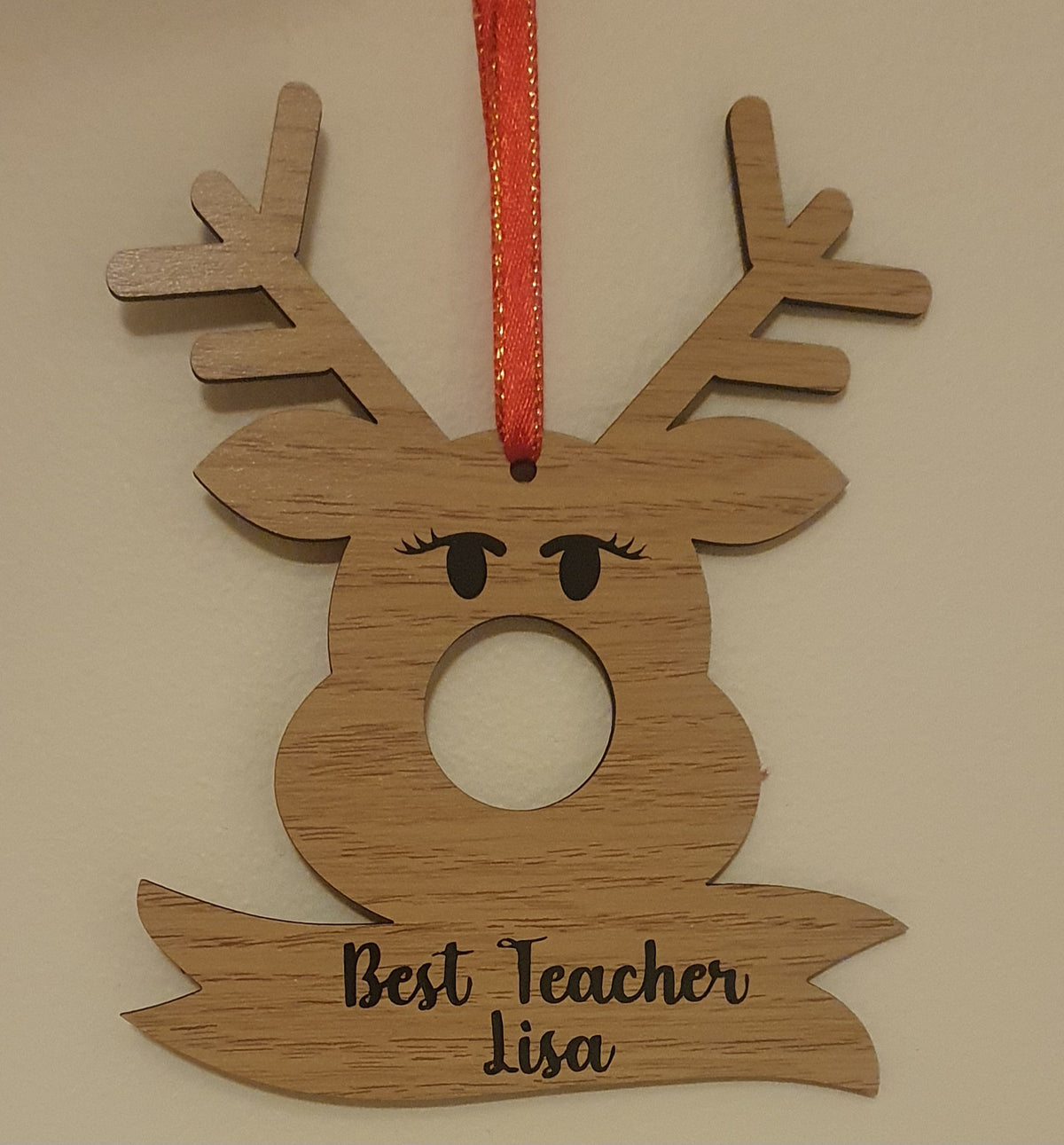 Personalised Reindeer Chocolate Holder Decoration