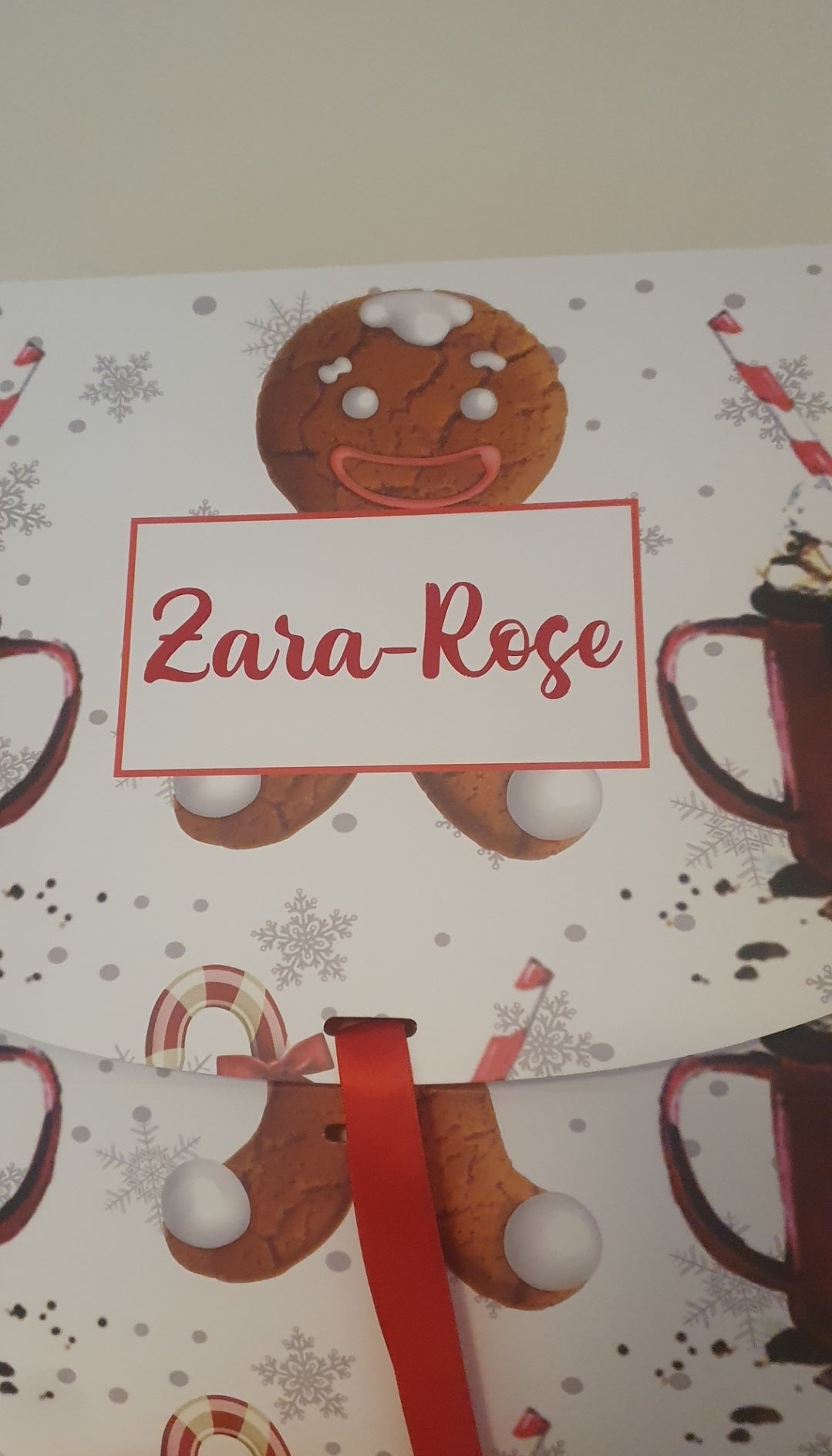 Personalised Gingerbread Christmas Gift Box - Small or Large Christmas Eve Treat Box
