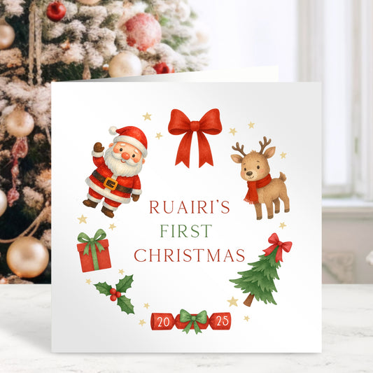 My First Christmas - Personalised Christmas Card