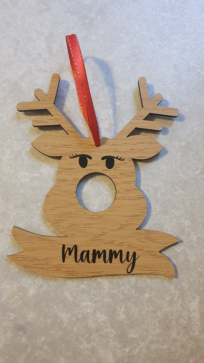 Personalised Reindeer Chocolate Holder Decoration